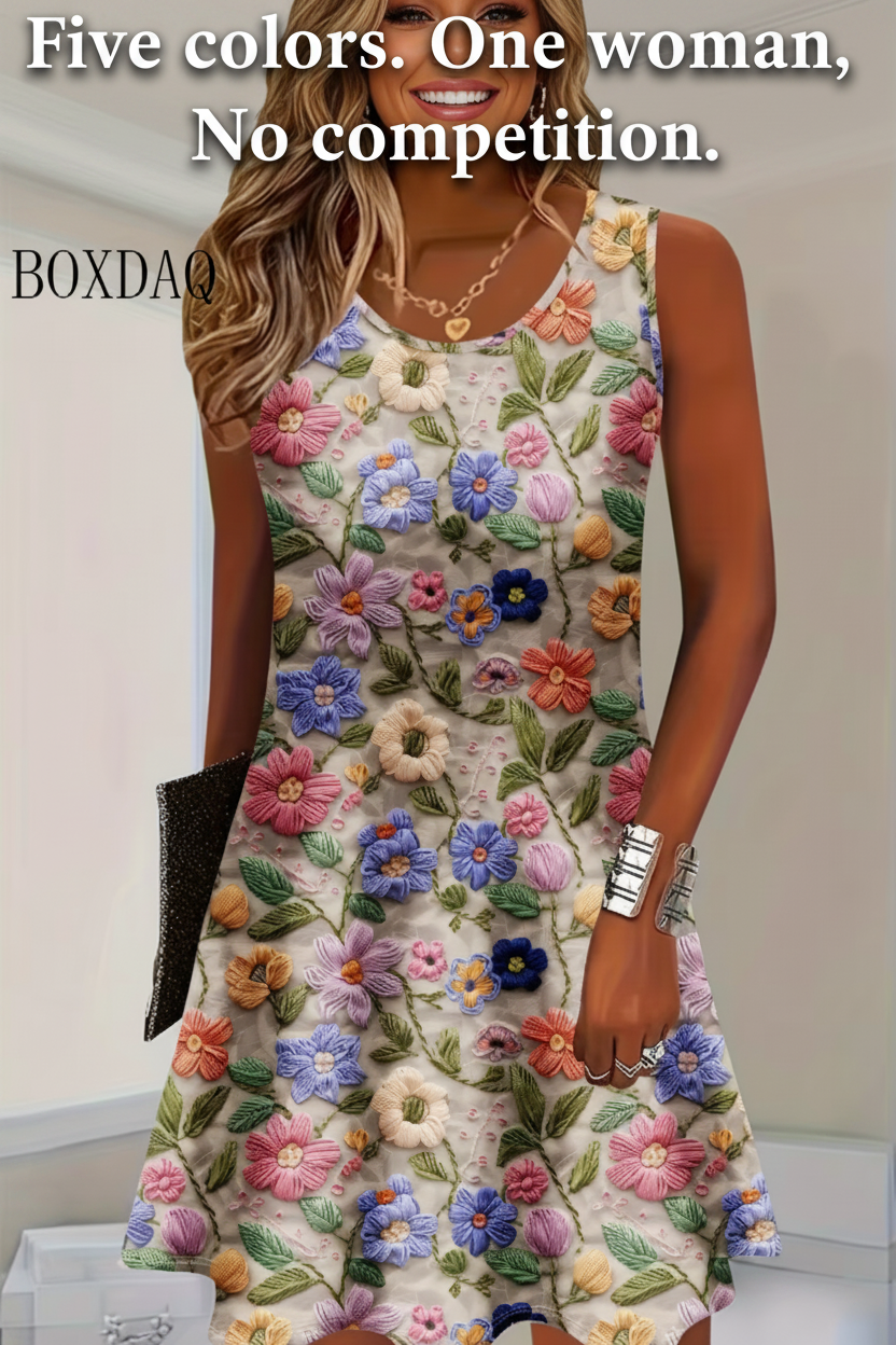 Multi-Color Floral Dress