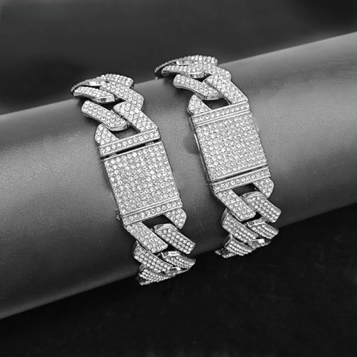 3-Row Iced Out CZ Cuban Link Chain — Heavy Chunky Micro Pave | Gold & Silver | Men's Hip Hop Jewelry