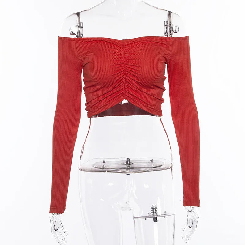 Off-Shoulder Stretch Tee – Streets to the Club