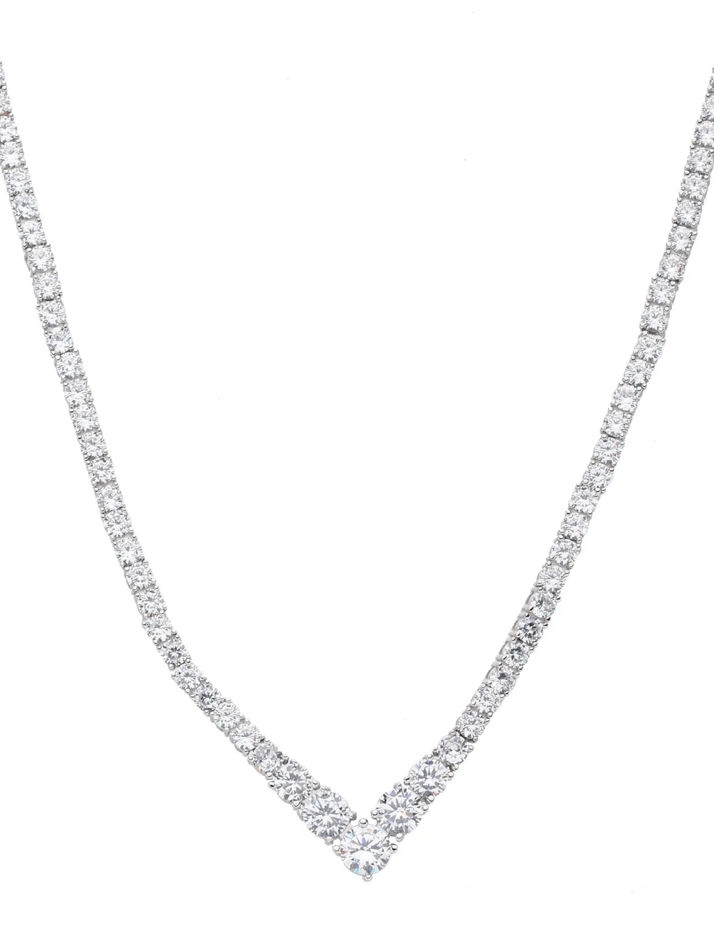 European and American New Personalized S925 Silver Zircon Necklace, Simple Necklace, Female Niche Design Sense