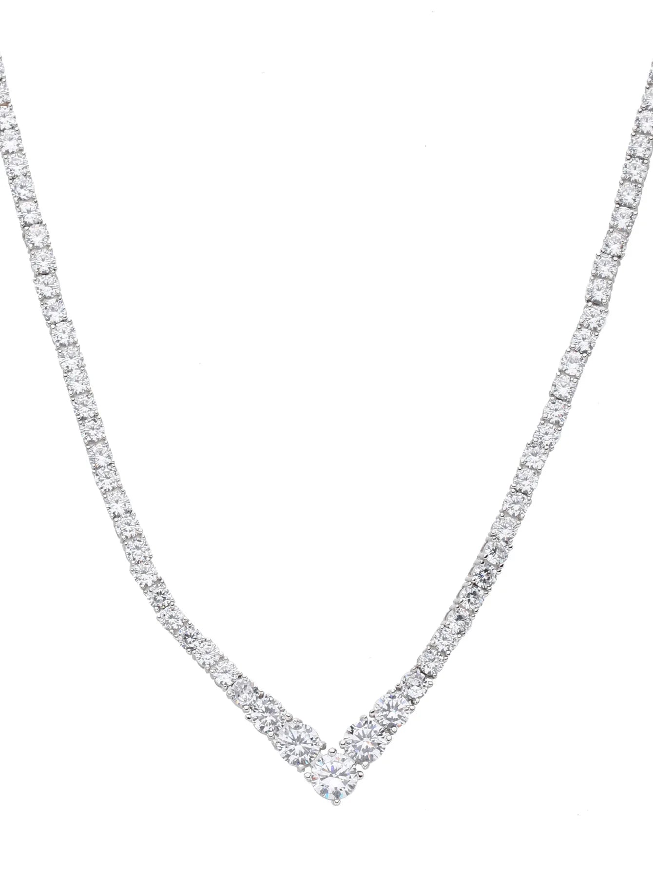 European and American New Personalized S925 Silver Zircon Necklace, Simple Necklace, Female Niche Design Sense