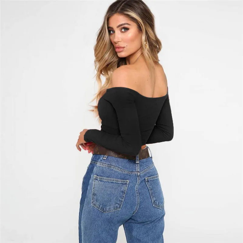 Off-Shoulder Stretch Tee – Streets to the Club