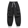 Unisex Winter Fleeced Lining Loose Fit Multi Pockets Pants With Custom Logo Elastic Waist Below Pockets Cargo Pants