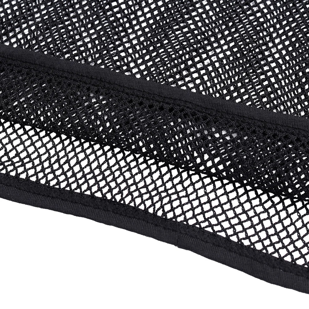 Mens Mesh Cycling Base Layers Shirt Quick Dry Cool Cycling Vest Black See Through Clubwear Tee Shirt Fishnet Jersey Sportswear