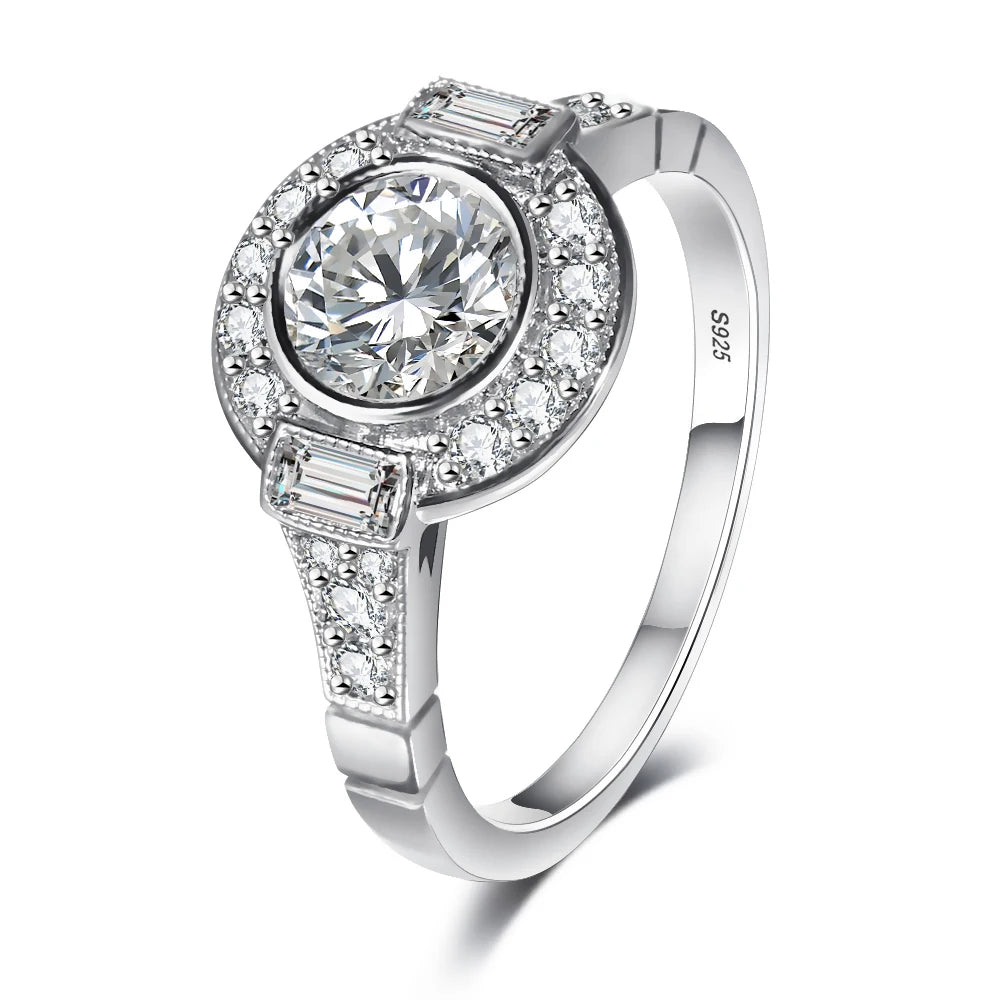 925 Sterling Silver Round CZ Wedding Ring — Classic Pavé Band for Women | Sizes 6–10