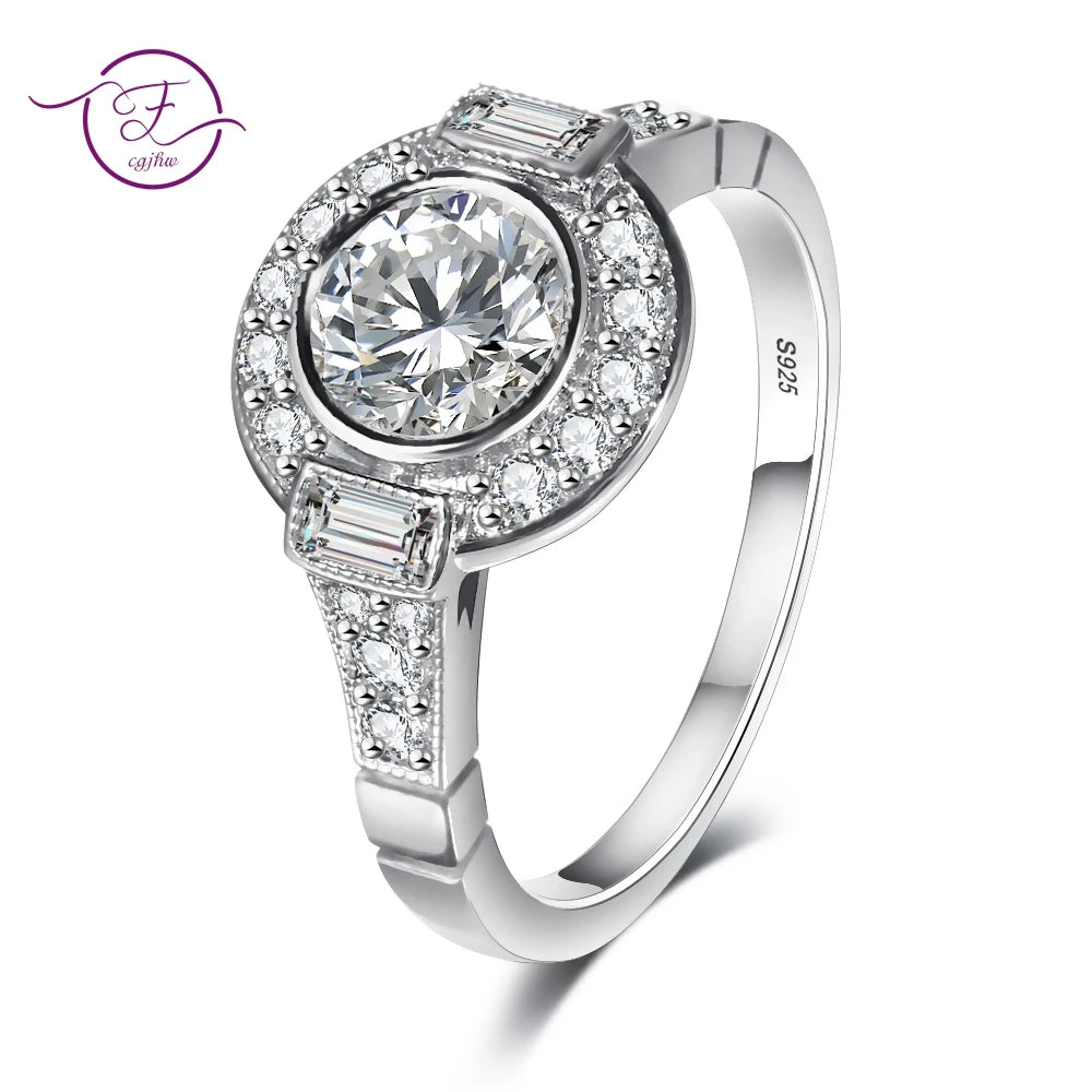 925 Sterling Silver Round CZ Wedding Ring — Classic Pavé Band for Women | Sizes 6–10