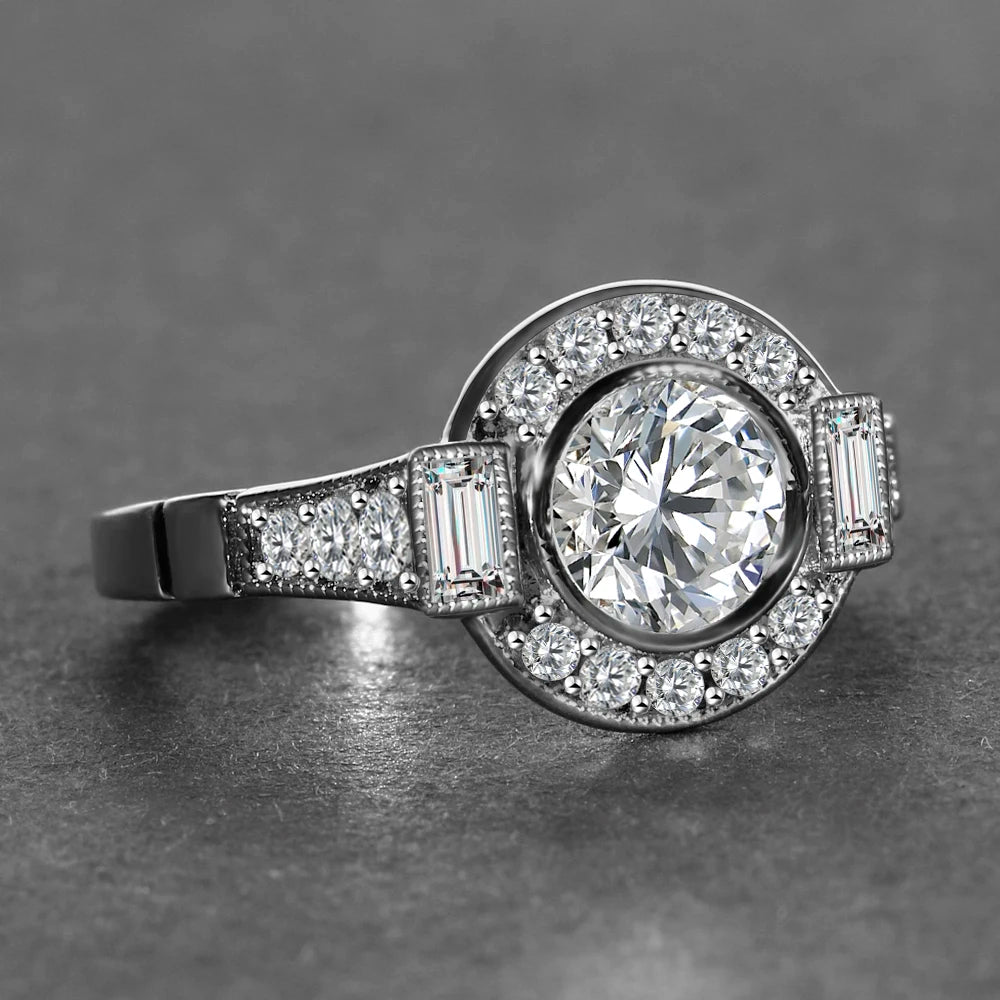 925 Sterling Silver Round CZ Wedding Ring — Classic Pavé Band for Women | Sizes 6–10