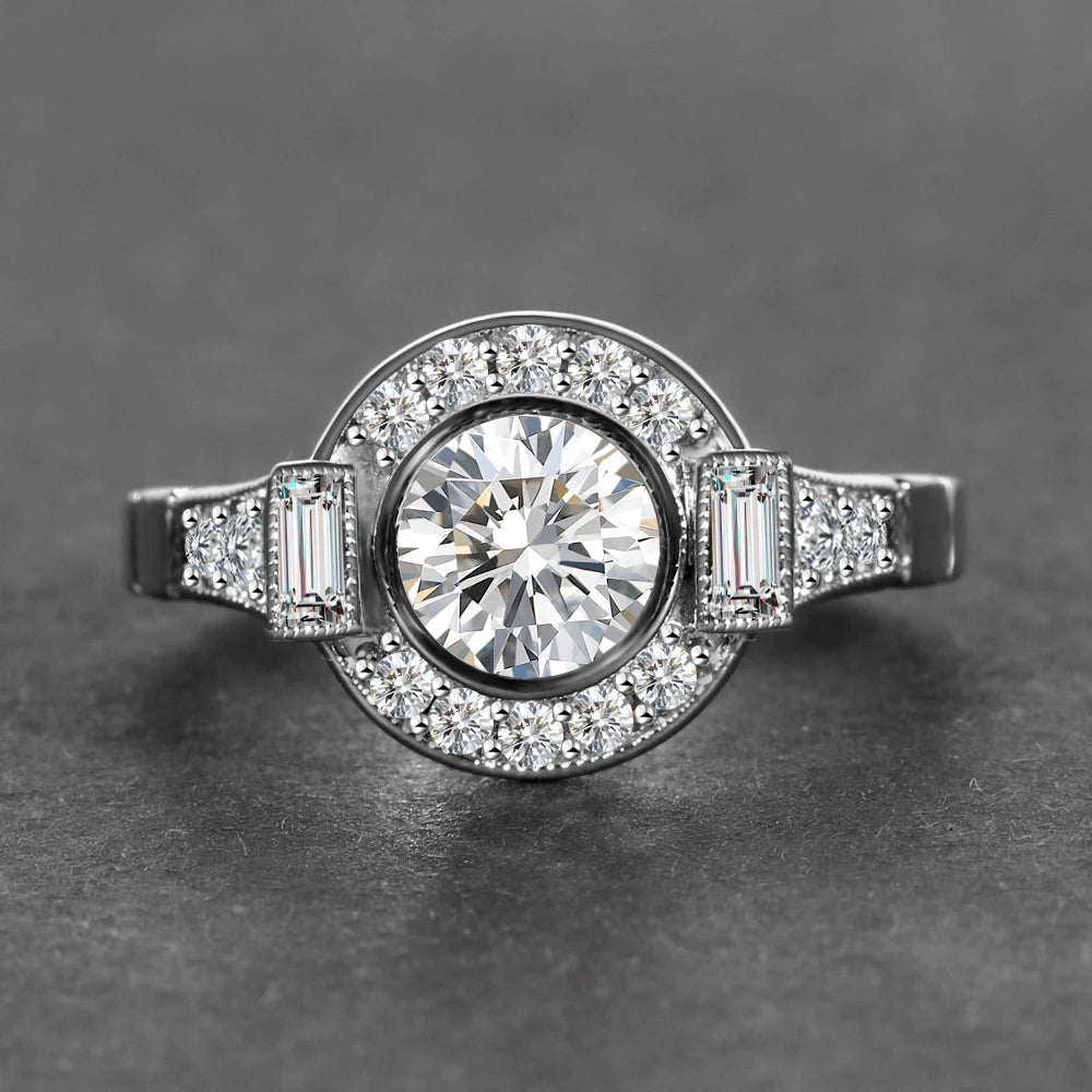 925 Sterling Silver Round CZ Wedding Ring — Classic Pavé Band for Women | Sizes 6–10