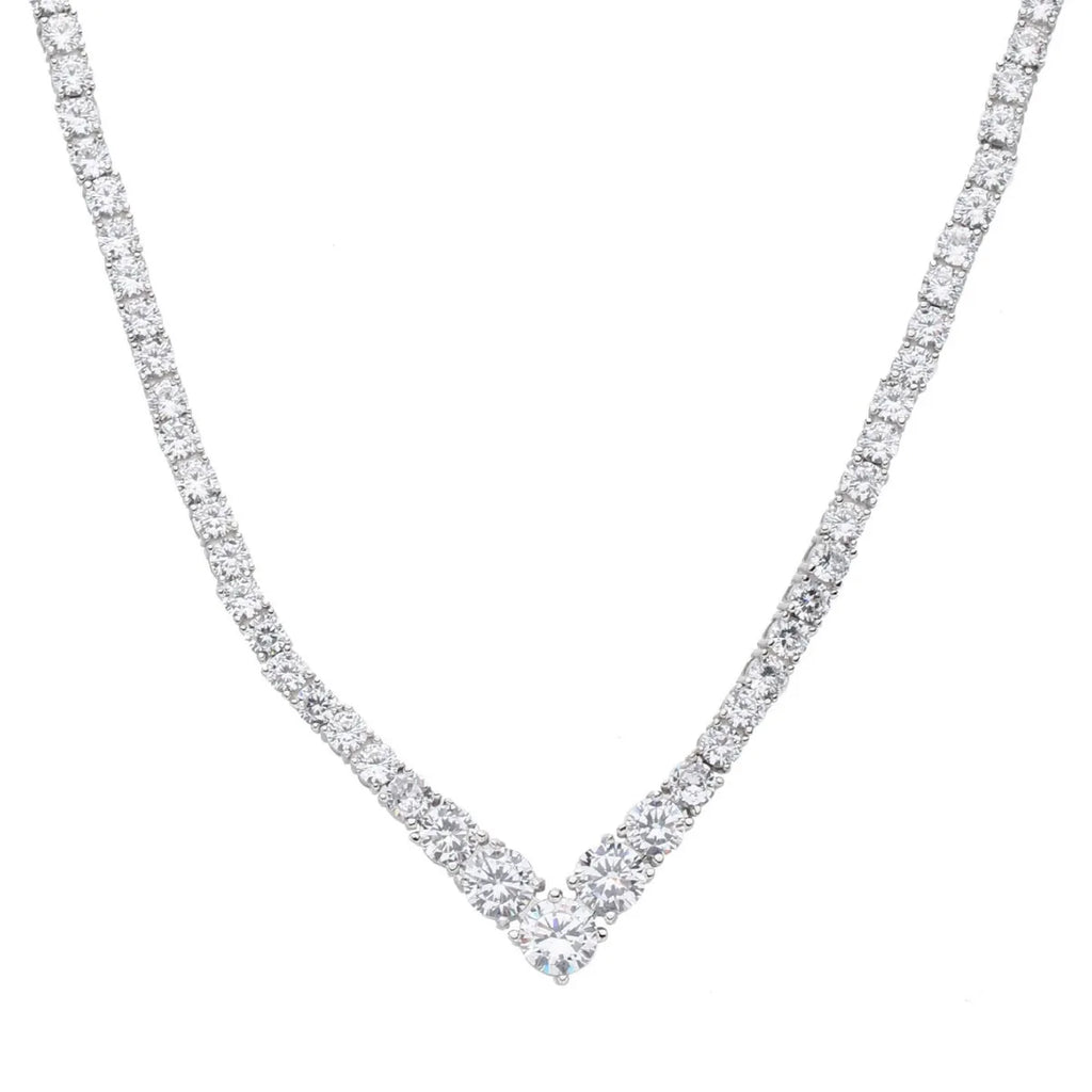 European and American New Personalized S925 Silver Zircon Necklace, Simple Necklace, Female Niche Design Sense
