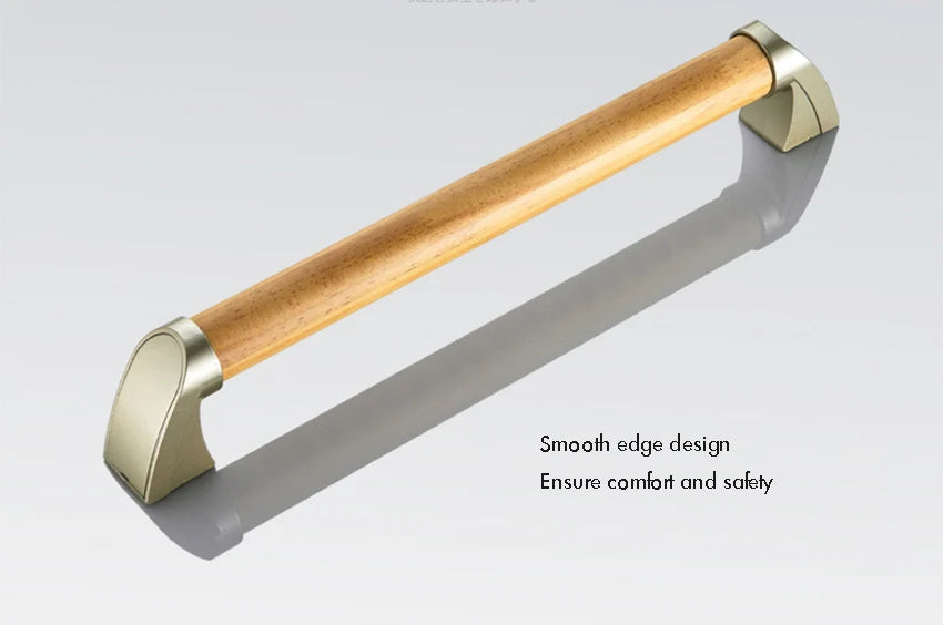 Anti Slip Shower Grab Bar Handle, 34cm, 44cm, Wood Bathroom Grab Bar, Bathroom Balance Bar,Safety Hand Rail Support for Elderly