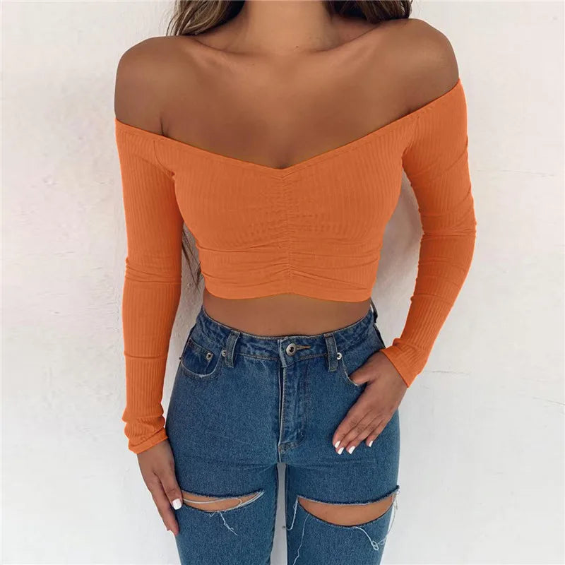 Off-Shoulder Stretch Tee – Streets to the Club