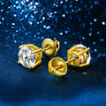 High Quality Local US Stock Women Classic Jewelry 925 Sterling Silver VVS Moissanite Diamond Solitaire Iced Out Stud Earrings