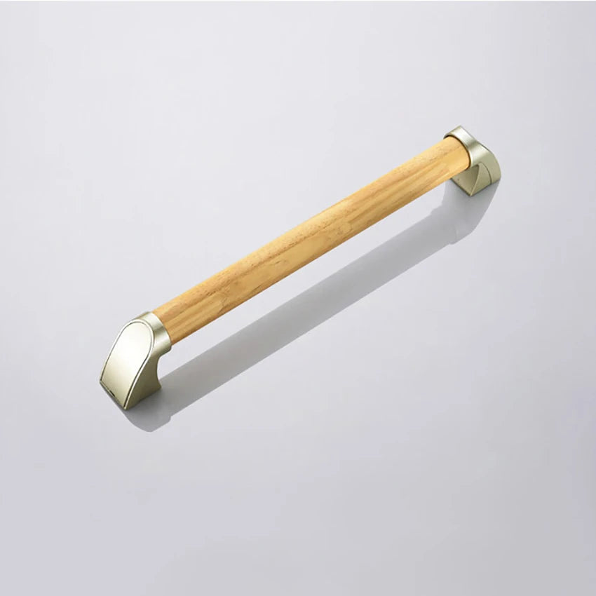 Anti Slip Shower Grab Bar Handle, 34cm, 44cm, Wood Bathroom Grab Bar, Bathroom Balance Bar,Safety Hand Rail Support for Elderly