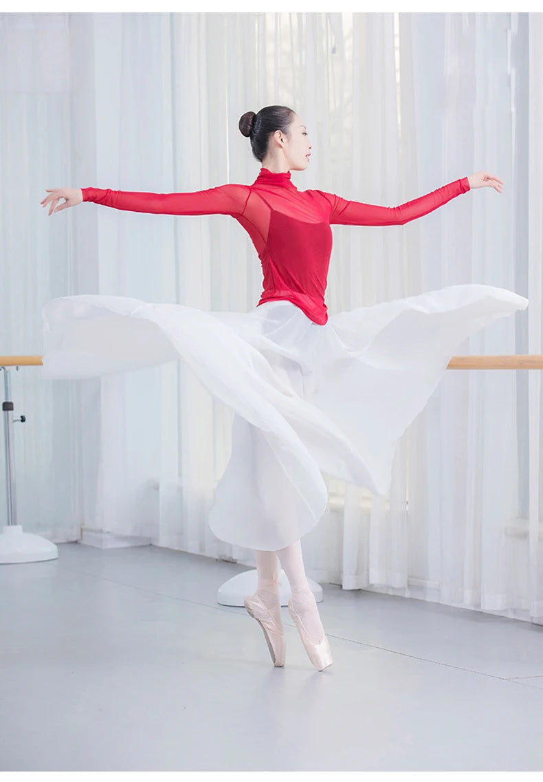 Ballet practice costume, ballet dance dress, full-skirted dance practice skirt, modern dance dress, dance outfit