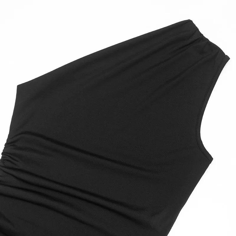 Off-Shoulder Sheer Backless Floor-Length Dress