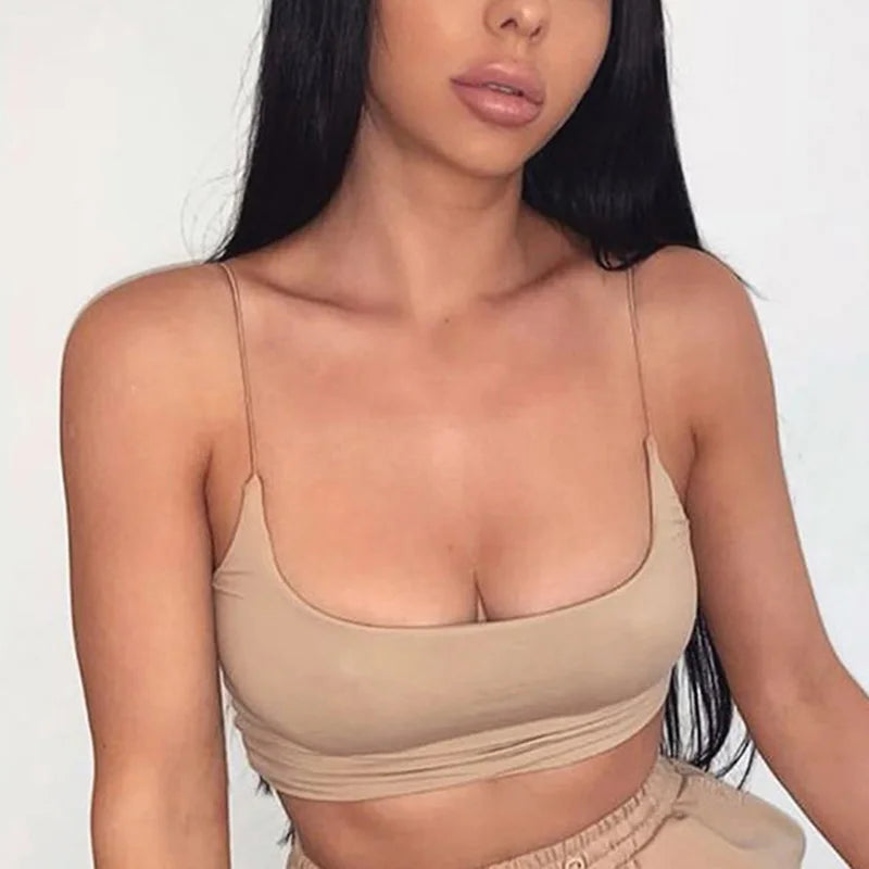 Sleeveless Cotton Crop Cami Top