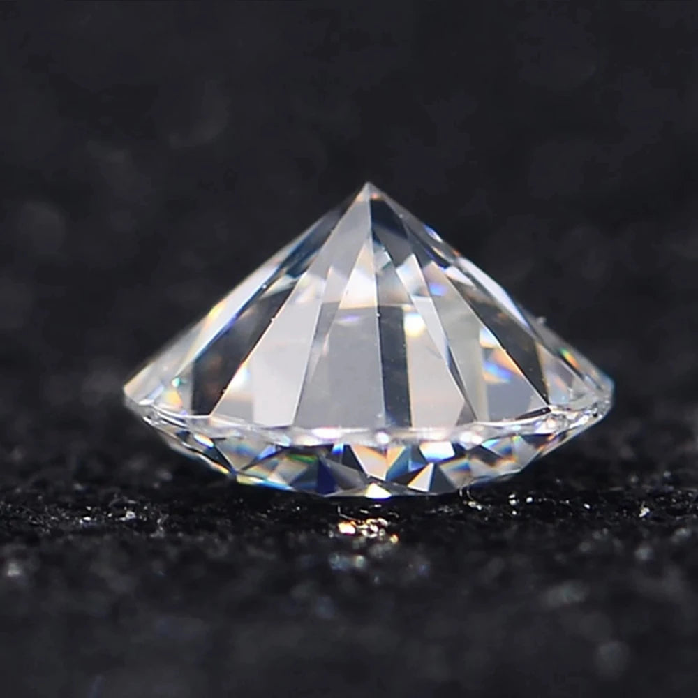 IsRabbit Real Moissanite Round Brilliant Cut 6.5MM 1CT VVS1 D Color 100% Diamond Tested Loose Gemstones Fine Jewelry Wholesale