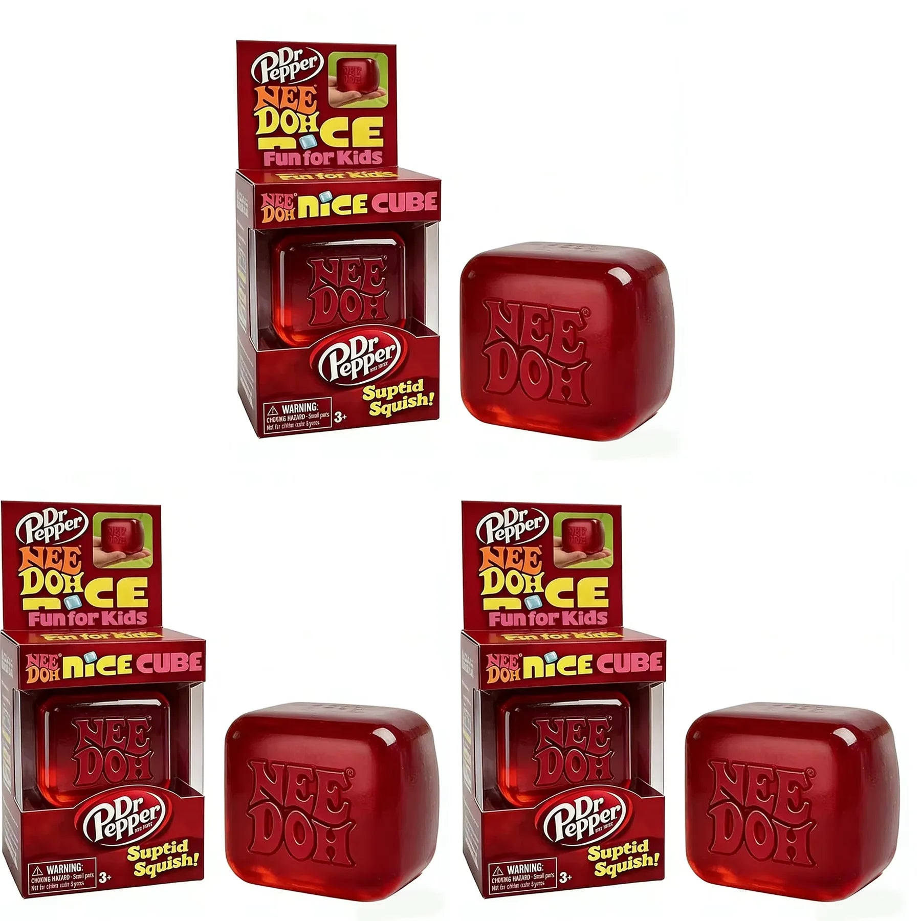 New Needoh Nice Cube Sensory Stress Reliever Fidget Tool for Anxiety Focus Desk Sensory Cube for Adults Kids Cube Squishy Toy