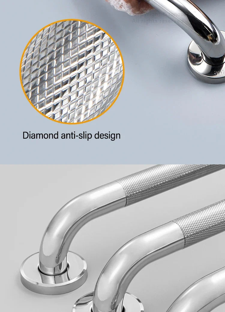 Stainless Steel Grab Bar Anti Slip Shower Safety Support Handle Bathroom Tub Toilet Handrail Prevent Falls Bathroom Fixture
