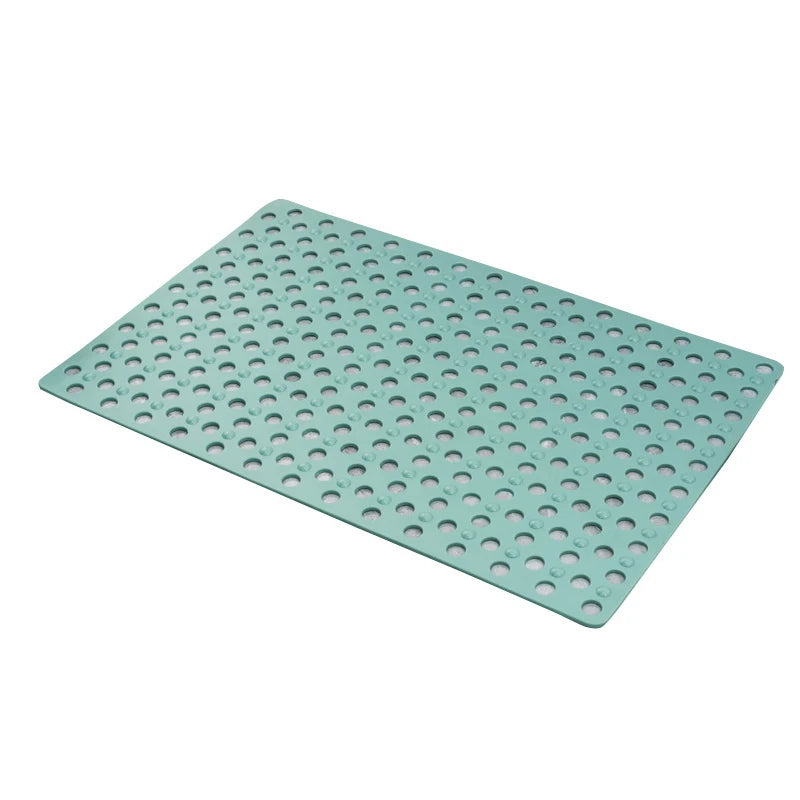 Slip Anti Mould Rubber Anti Slip Bath Mat With Drain Holes Machine Washable Antibacterial Resistant Shower Mat For Shower Or Tub