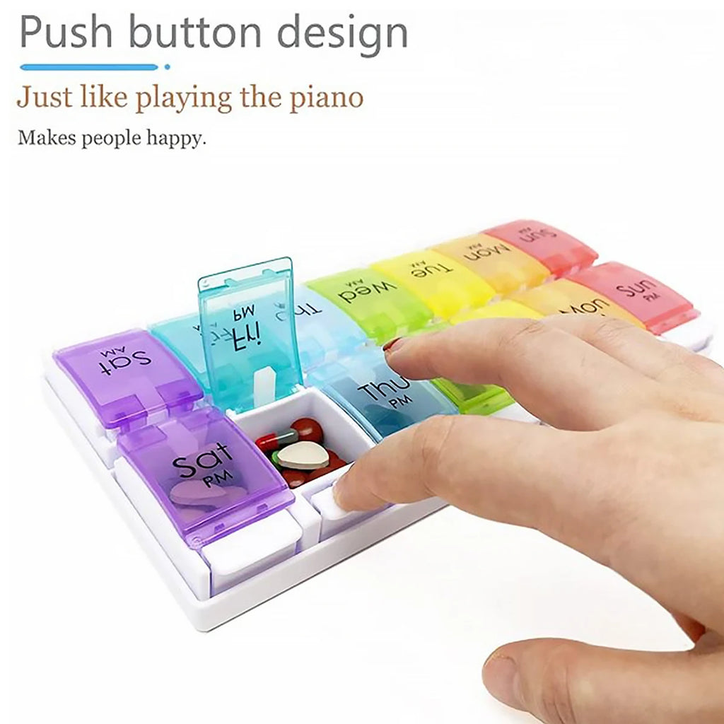 Pill Organizer Box AM PM Pill Distribution Container Portable Travel Tablets Vitamins Medicinel Cases Box Fish Oil/Supplements