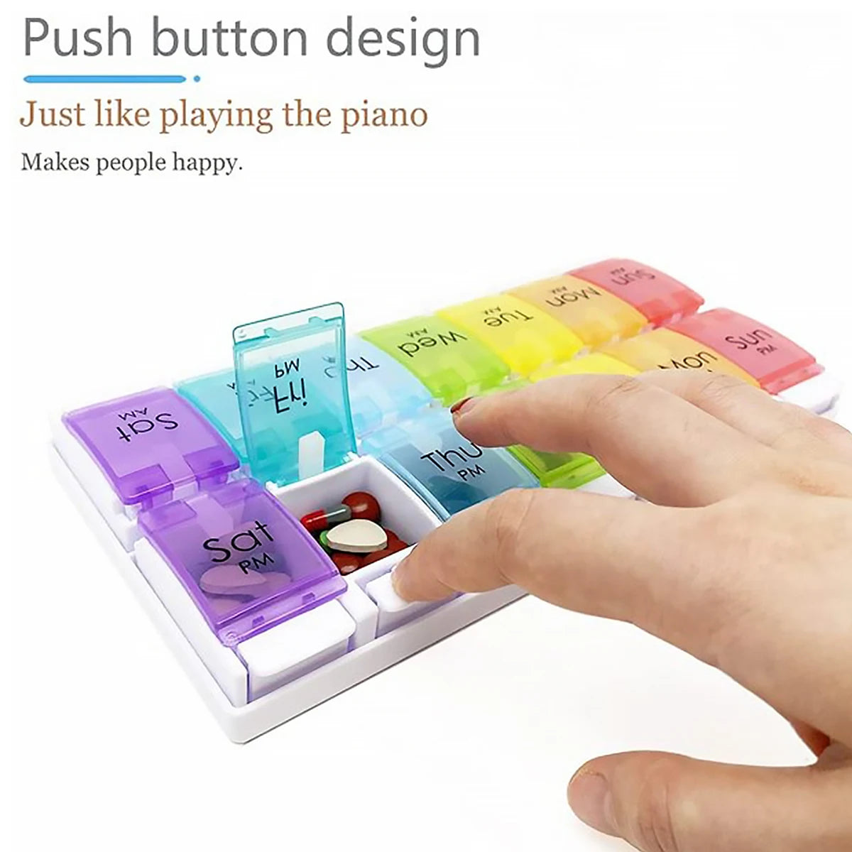 Pill Organizer Box AM PM Pill Distribution Container Portable Travel Tablets Vitamins Medicinel Cases Box Fish Oil/Supplements