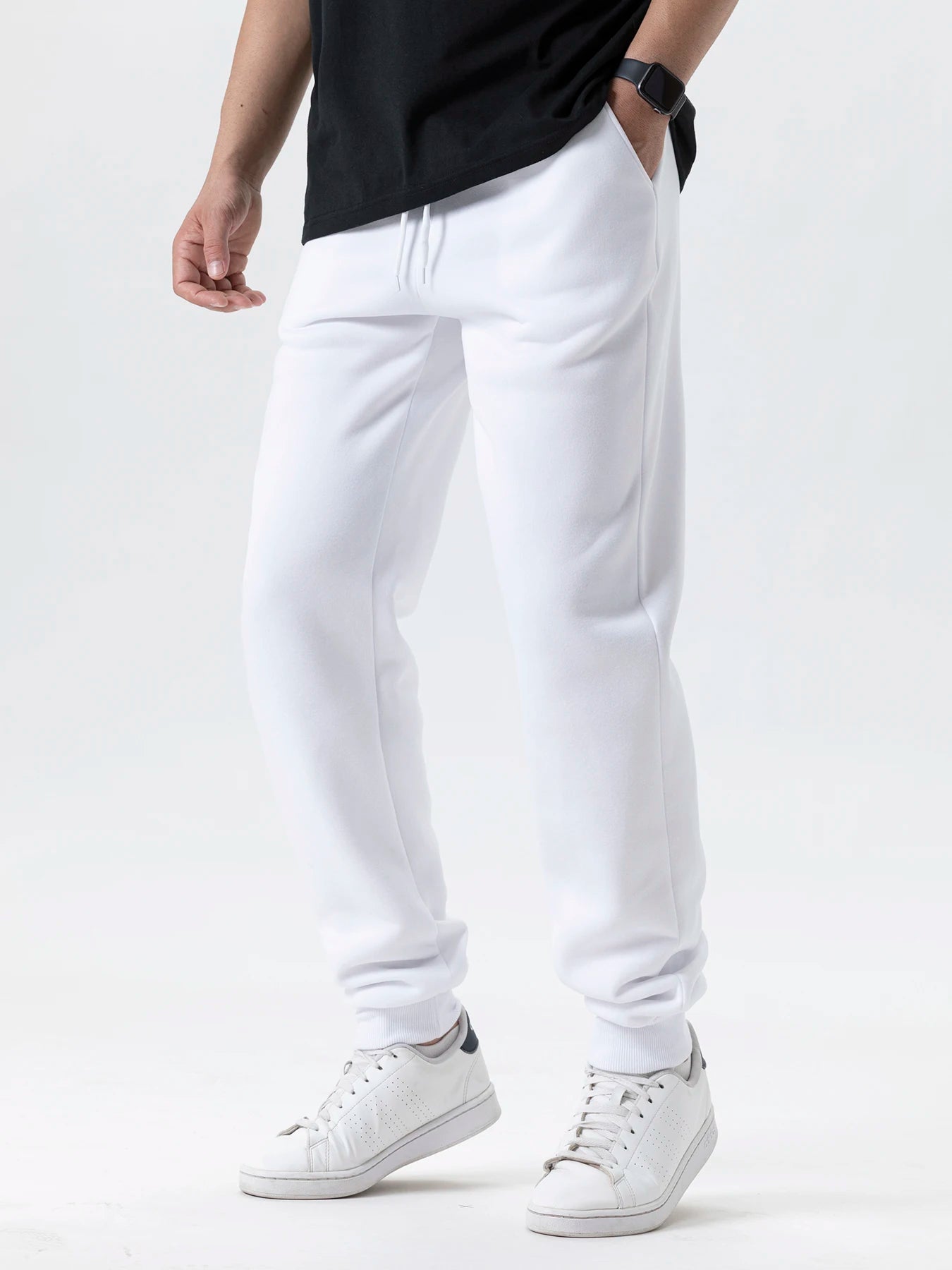 REALXIZI Fleece Jogger Sweatpants — Elastic Waist Baggy Fit | Gym Fitness Casual | Autumn Winter | S–XXL