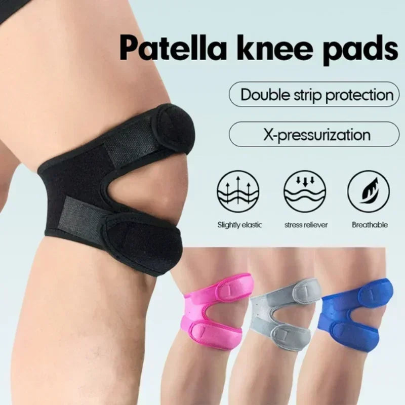1PC Pressurized Knee Wrap Sleeve Support Bandage Pad Elastic Braces Knee Hole Kneepad Safety Basketball Tennis Cycling