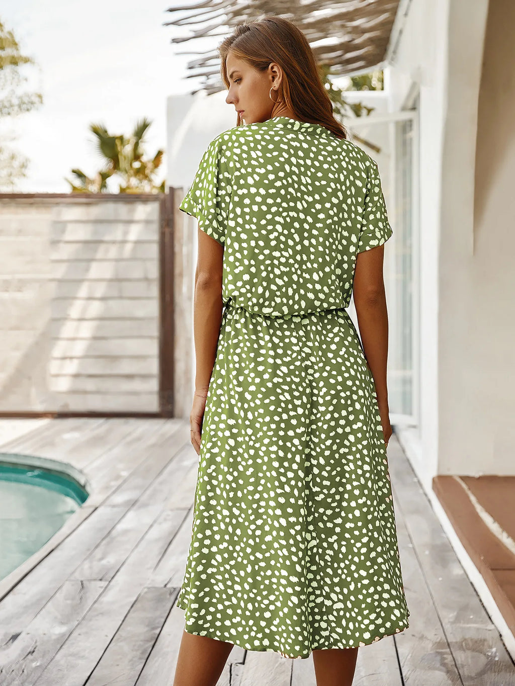 Vintage Floral Shirt Dress – Belted Mid-Calf Fit
