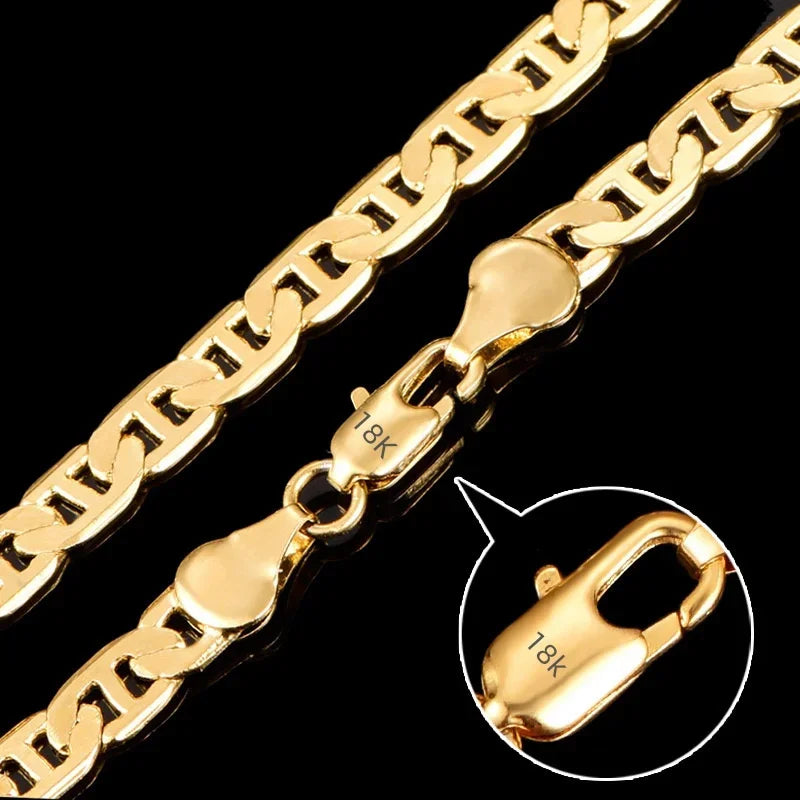 6mm Flat Chain Necklace or Bracelet – Stamped 925