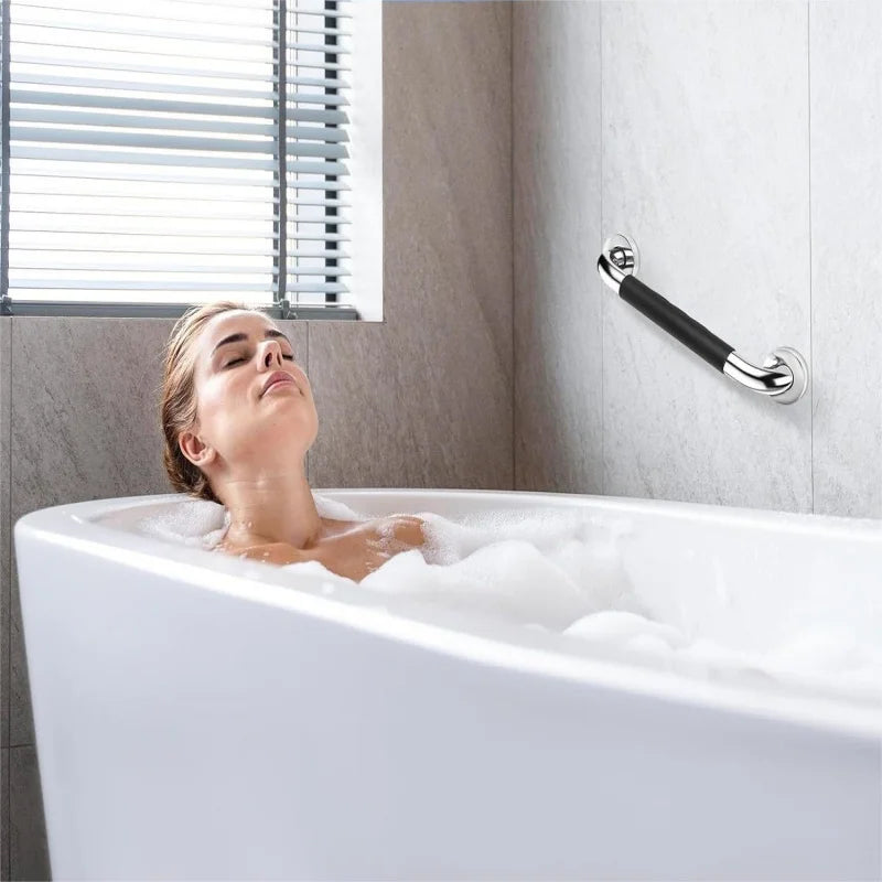 1PC Grab Bar for Bathtubs Showers Stainless Steel Silicone Anti Slip Bathroom Safety Handle Elderly Senior Accessible Handrails