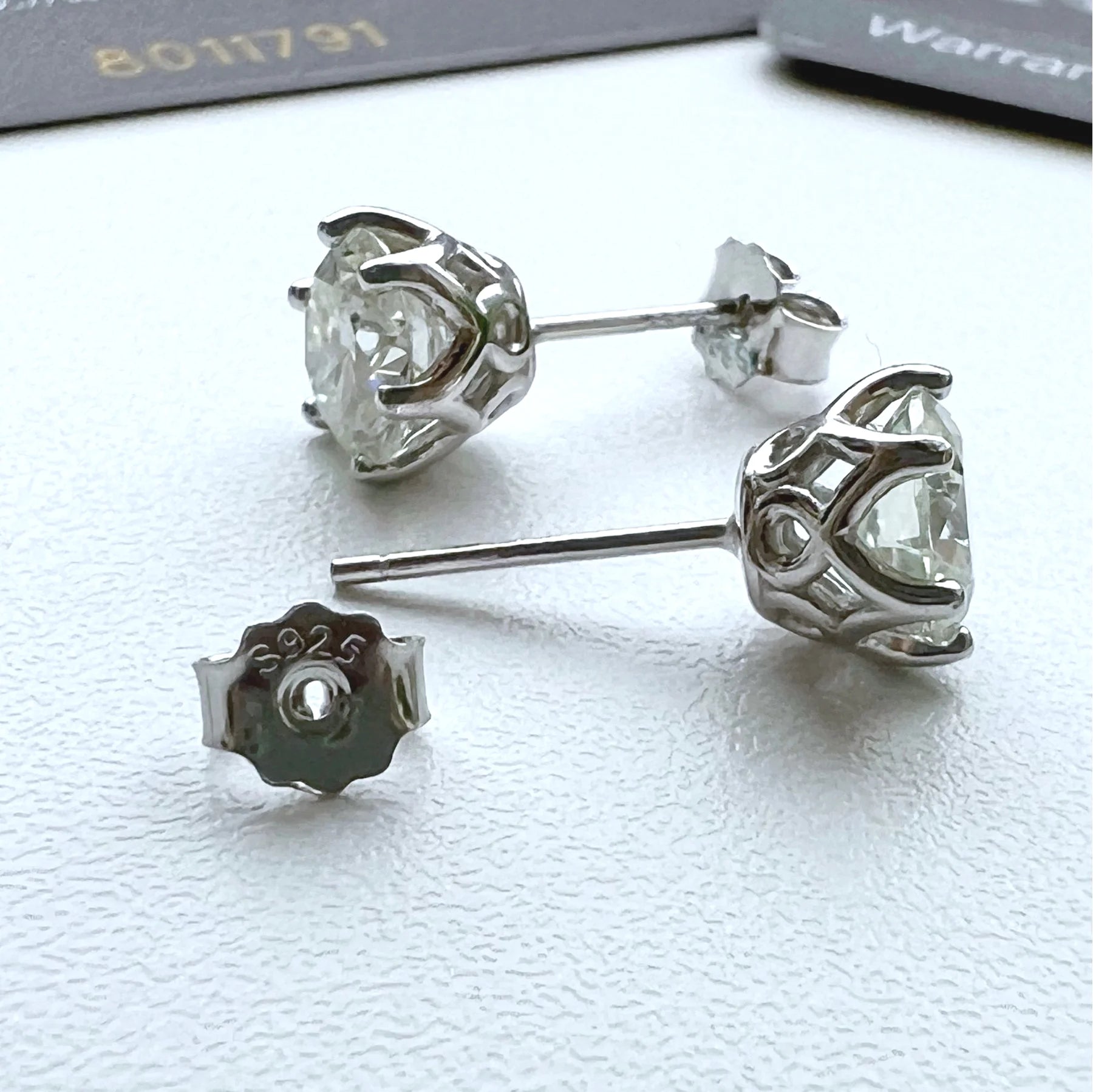 Butterflykiss D Color Moissanite Stud Earrings — 925 Sterling Silver | GRA Certified | 0.5CT, 1CT & 2CT | 20+ Colors