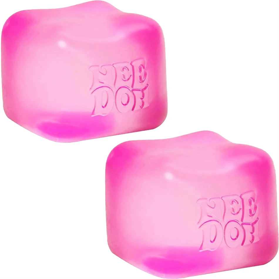 Trending Nee Doh Jellyfish & Cube Squish Toy, Soft Jelly Squeeze Stress Relief Fidget Toy, Sensory NeeDoh for Kids & Adults New