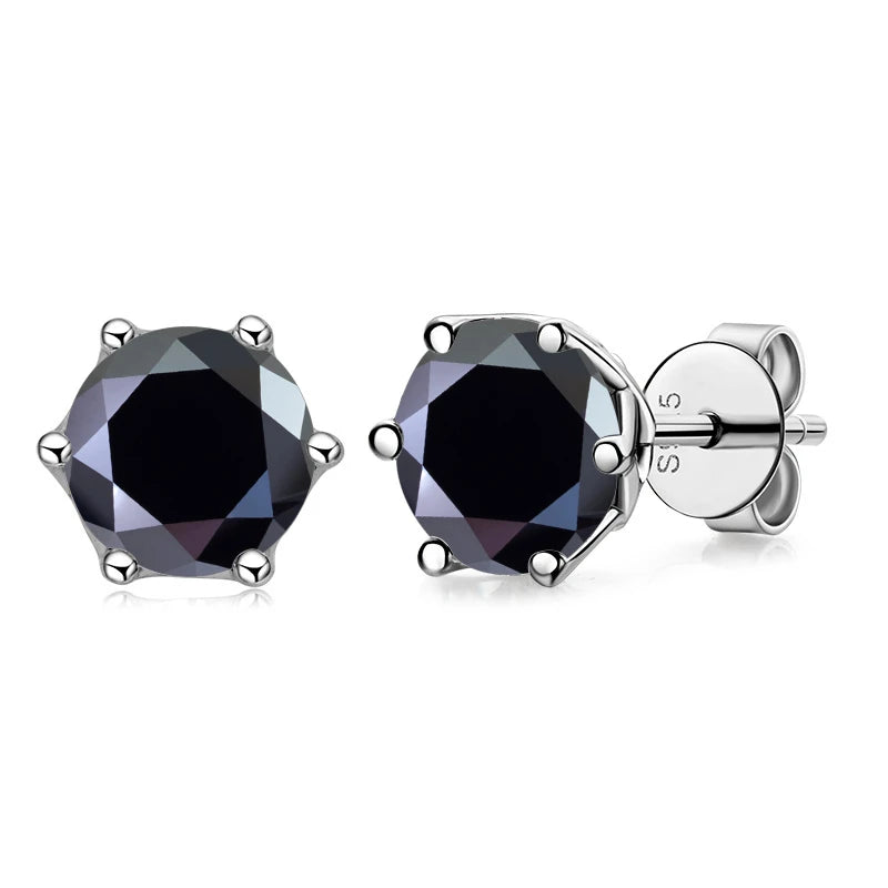 JoyceJelly VVS D Color Moissanite Stud Earrings — Russian Cut 8H8A | 925 Sterling Silver | 0.5CT–2CT | 20+ Colors
