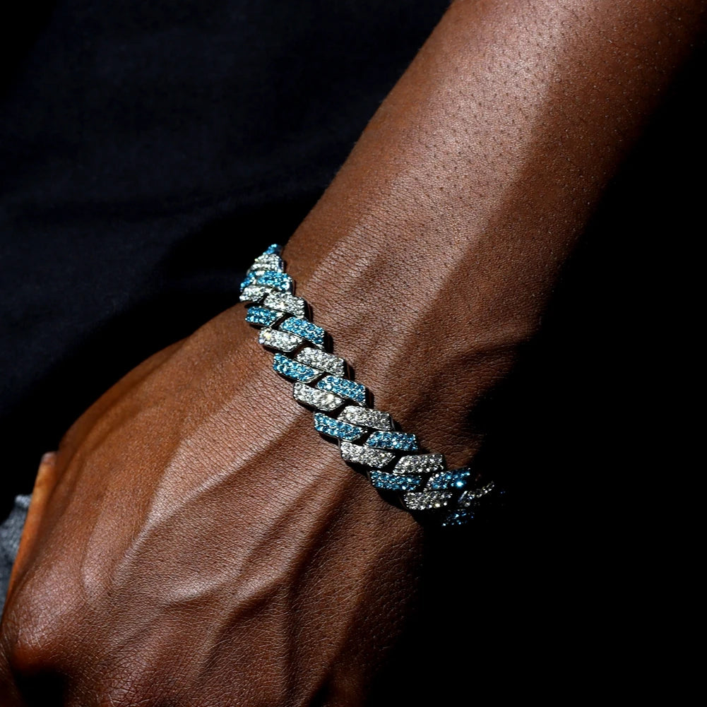 14mm Iced Out Rhombus Cuban Link Chain