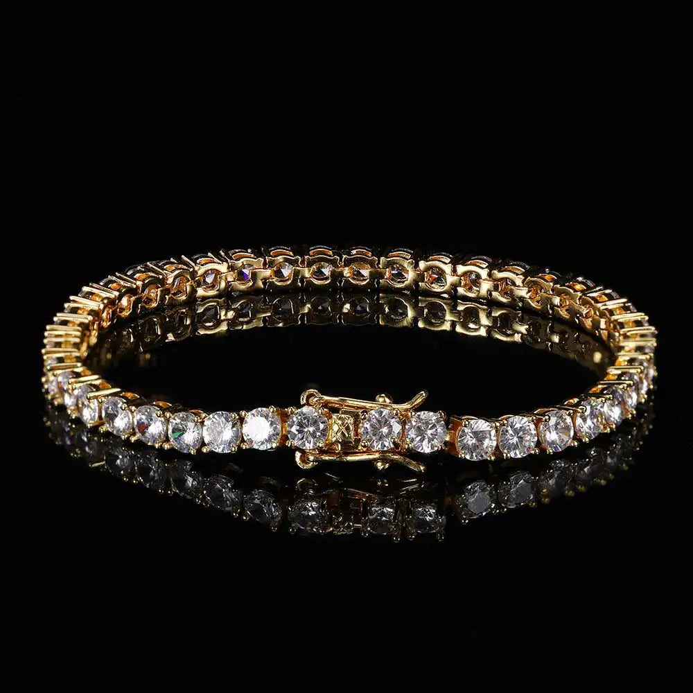 Iced Out CZ Tennis Chain — 3mm–6mm | Gold & Silver | Bracelet & Necklace | Hip Hop Jewelry