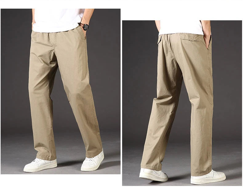 Men's Cargo Pants Cotton Black Work Pants Summer Casual Climbing Joggers Man Sweatpants Sports Spring Autumn Twill Trousers