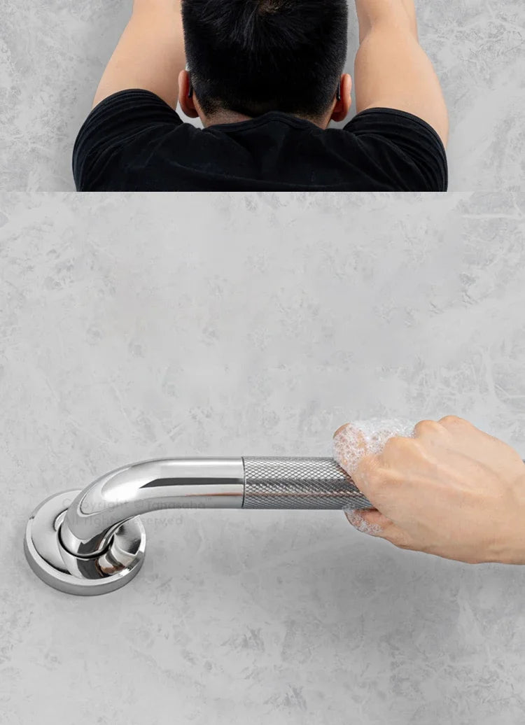 Stainless Steel Grab Bar Anti Slip Shower Safety Support Handle Bathroom Tub Toilet Handrail Prevent Falls Bathroom Fixture