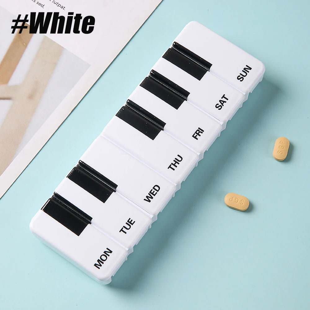 1 Pcs Pills Organizer Large, Weekly Medicine Pill Organizers, 7 Day Pills Box Cases Travel for Big Vitamin Supplements Fish Oil
