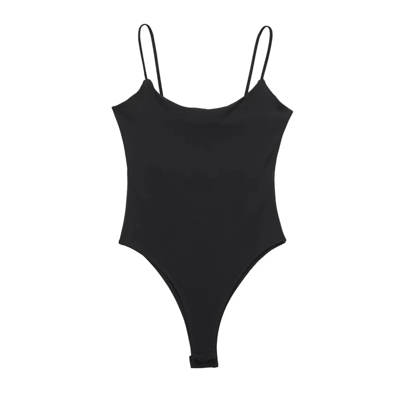 MUJER Backless Bodysuit — Slim Fit One-Piece Jumpsuit | Beach Club Lingerie | White Black Gray | XS–L