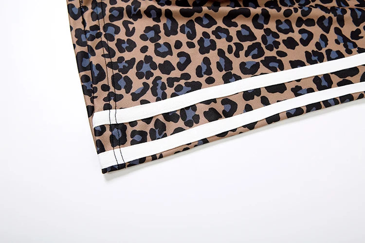 Leopard Print Wide-Leg Pants | High-Waist Ankle-Length Trousers
