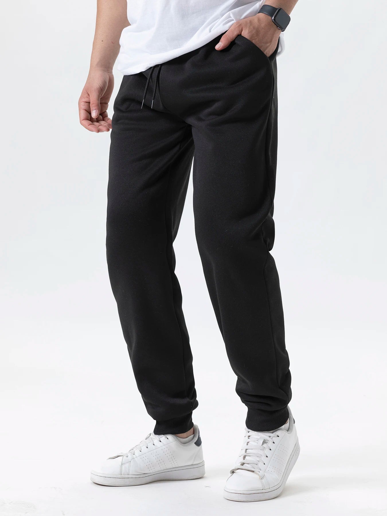 REALXIZI Fleece Jogger Sweatpants — Elastic Waist Baggy Fit | Gym Fitness Casual | Autumn Winter | S–XXL