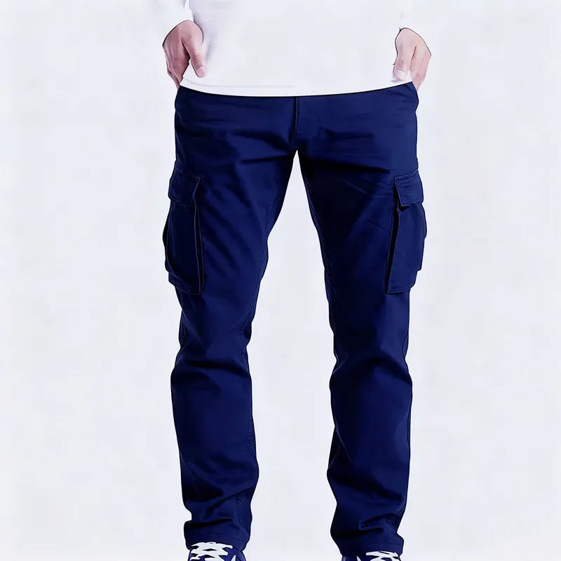Men's Casual Drawstring Pants — Multi-Pocket Flip Design | Hiking & Streetwear