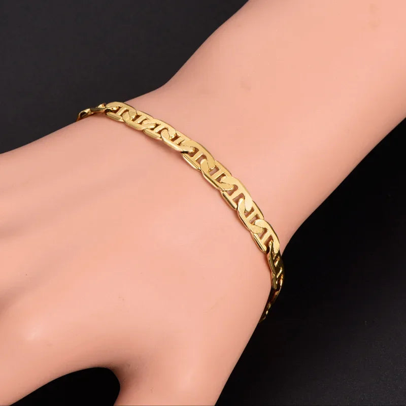 6mm Flat Chain Necklace or Bracelet – Stamped 925
