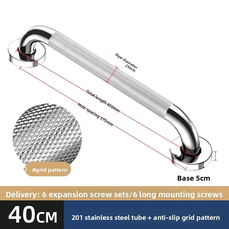 Handrail Grab Bar Stainless Steel 300/400/500Mm Anti Slip Shower Safety Support Handle Towel Rack Bathroom Tub Toilet