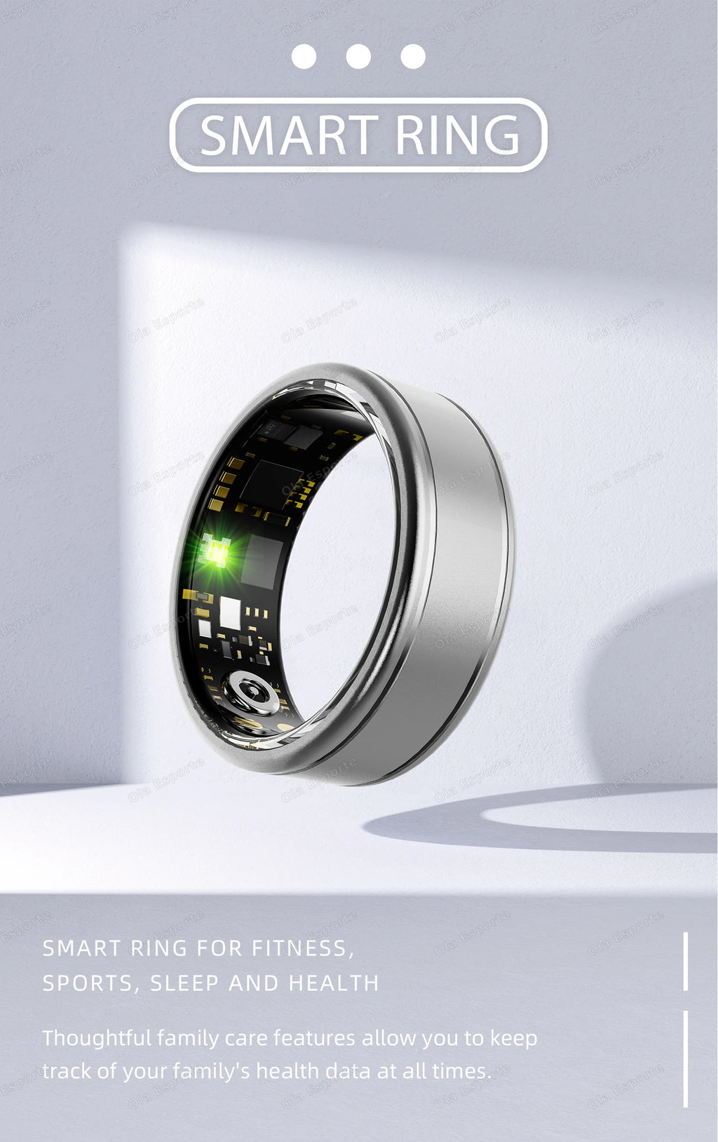 New Blood Pressure Sleep Health Monitor Smart Ring Sport Remote Camera smartring IP68 Waterproof Care for family Rings Men Women
