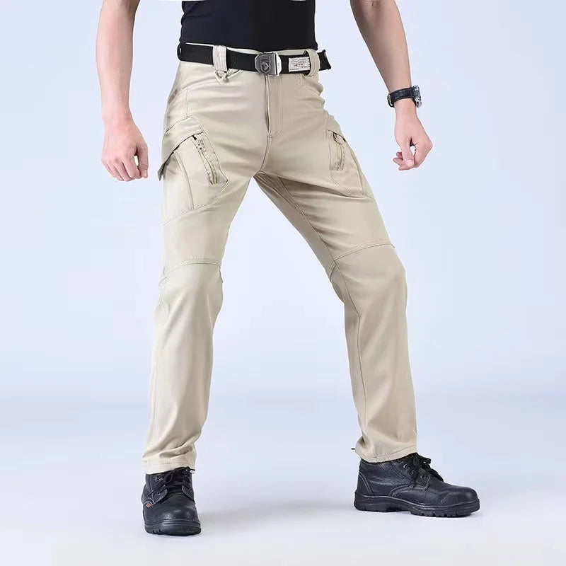 Men's Tactical Elastic Cargo Pants — Quick-Dry Military Combat Style | Hiking Camping Outdoor | Spring Autumn