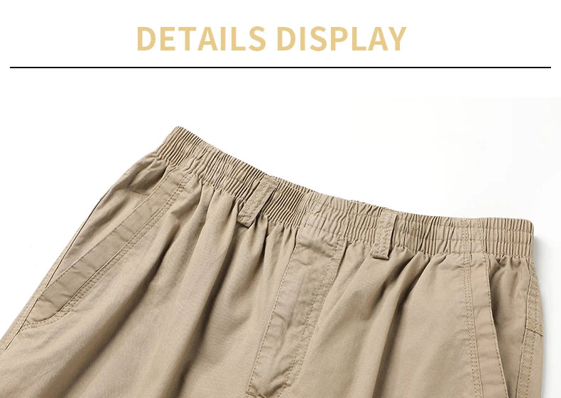 Men's Cargo Pants Cotton Black Work Pants Summer Casual Climbing Joggers Man Sweatpants Sports Spring Autumn Twill Trousers