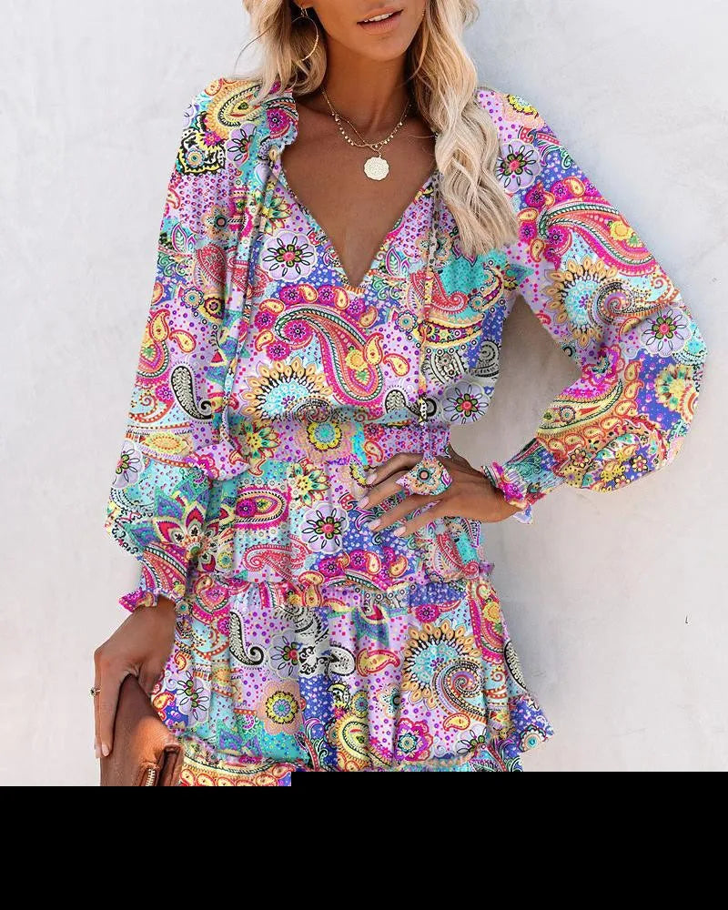 Long-Sleeve Ruffle Mini Dress | The Wilder Side