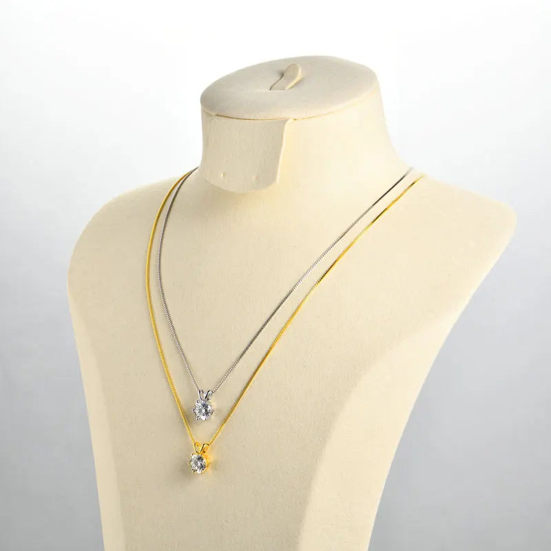 Moissanite Solitaire Pendant Necklace